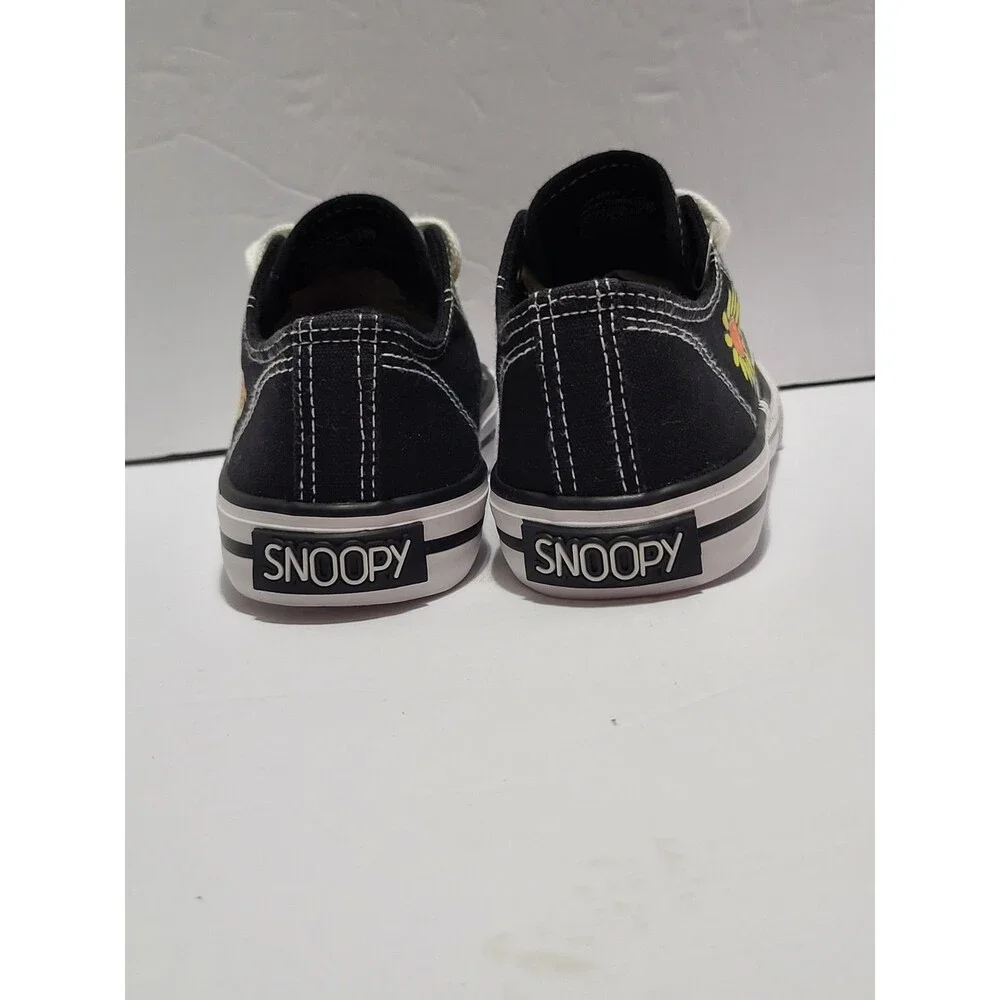 Peanuts Snoopy Black Canvas Lace-Up Children's Shoes Size 12 M